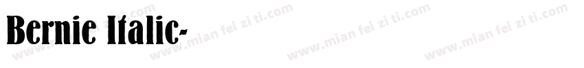 Bernie Italic字体转换